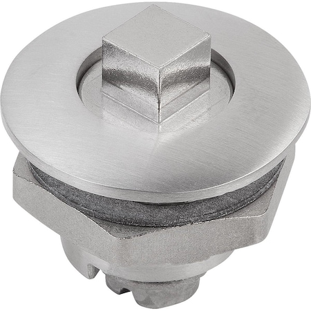 Kipp Quarter-Turn Lock Small Version, D=32, H=18, Stainless Steel 1.4404, Comp:Stainless Steel K1339.1818